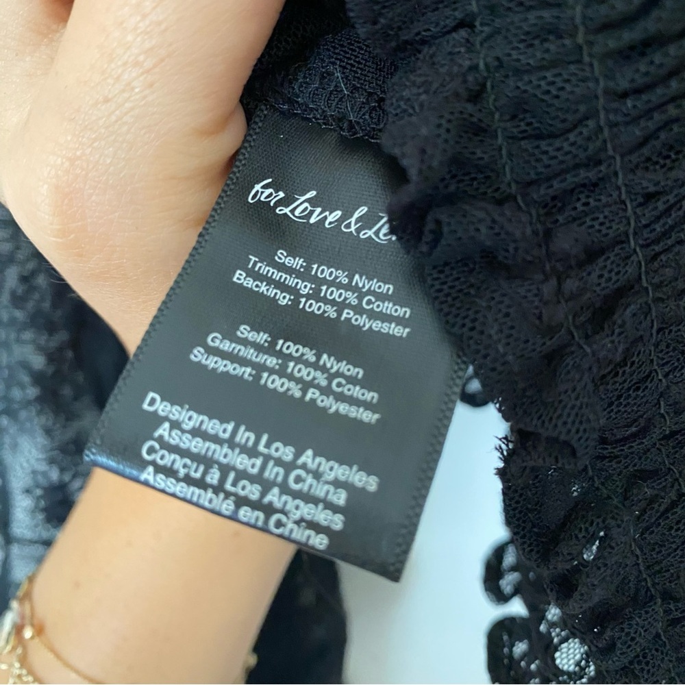 For Love & Lemons Midnight black lace top, size XS - Picture 5 of 8